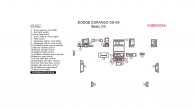 Dodge Durango 2008-2009, Basic Interior Kit, 27 Pcs.