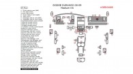 Dodge Durango 2008-2009, Medium Interior Kit, 57 Pcs.