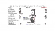 Dodge Charger 2006-2007 / Magnum 2005-2007, With Navigation, Basic Interior Kit, 32 Pcs.