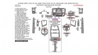 Dodge Ram 1500 2006, 2007, 2008, Ram 2500/3500 2006-2009, Regular Cab (non-SRT10),Without Navigation System, Full Interior Kit, 56 Pcs.