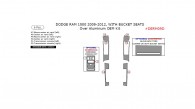 Dodge RAM 1500 2009, 2010, 2011, 2012, With Bucket Seats, Over Aluminum OEM Interior Kit, 6 Pcs.