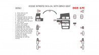 Dodge Intrepid 1999.5-2004, Interior Dash Kit, With Bench Seat, 20 Pcs.