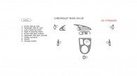 Chevrolet Niva 2004, 2005, 2006, 2007, 2008, Interior Dash Kit, 8 Pcs.