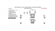 Fiat Bravo 2007, 2008, 2009, 2010, 2011, 2012, 2013, 2014, 2015, Interior Dash Kit, With Digital Climate Control (Left Hand Drive), 12 Pcs.