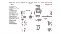 Honda CR-V 2005-2006, With Manual Transmission, Full Interior Kit (Europe Only), 37 Pcs.