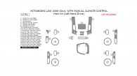 Mitsubishi L200 2006, 2007, 2008, 2009, 2010, 2011, 2012, 2013, 2014, With Manual Climate Control, Main Interior Kit (Left Hand Drive), 21 Pcs.