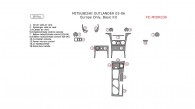 Mitsubishi Outlander 2003, 2004, 2005, 2006, Europe Only, Basic Interior Kit, 18 Pcs.