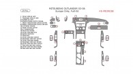 Mitsubishi Outlander 2003, 2004, 2005, 2006, Europe Only, Full Interior Kit, 29 Pcs.