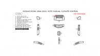 Nissan Micra 2004, 2005, 2006, 2007, 2008, 2009, 2010, Interior Dash Kit, With Manual Climate Control, 11 Pcs.