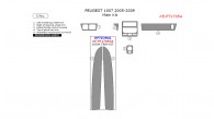 Peugeot 1007 2005, 2006, 2007, 2008, 2009, Main Interior Kit, 5 Pcs.