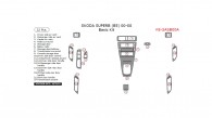 Skoda Superb 2000, 2001, 2002, 2003, 2004, 2005, 2006, 2007, 2008, Basic Interior Kit, 22 Pcs.
