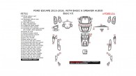 Ford Escape 2013, 2014, 2015, 2016, With Basic 6 Speaker Audio, Basic Interior Kit, 46 Pcs.