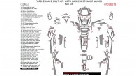 Ford Escape 2017-2019, With Basic 6 Speaker Audio, Full Interior Kit, 72 Pcs.