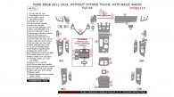 Ford Edge 2011, 2012, 2013, 2014, Without MyFord Touch, With Basic Radio, Full Interior Kit, 46 Pcs.