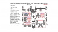 Ford Explorer / Mercury Mountaineer 2002, 2003, 2004, With Manual A/C Controls, Basic Interior Kit, 24 Pcs.