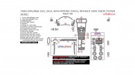 Ford Explorer 2011, 2012, 2013, 2014, With MyFord Touch, Without Sony Audio System, Basic Interior Kit, 26 Pcs.