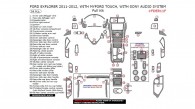 Ford Explorer 2011-2012, With MyFord Touch, With Sony Audio System, Full Interior Kit, 54 Pcs.