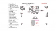 Ford Excursion 2000, 2001, 2002, 2003, 2004, 2005, Basic Interior Kit, 28 Pcs.