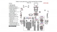 Ford F-150 2009, 2010, 2011, 2012, With Navigation System, Main Interior Kit, 51 Pcs.
