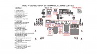 Ford F-250, F-550 2005, 2006, 2007, Without OEM, With Manual Climate Control, Basic Interior Kit, 34 Pcs.,