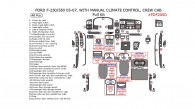 Ford F-250, F-550 2005, 2006, 2007, Without OEM, With Manual Climate Control, Crew Cab, Full Interior Kit, 48 Pcs.,