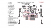 Ford F-250, F-550 2005, 2006, 2007, Match OEM, Crew Cab, Full Interior Kit, 44 Pcs.