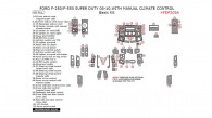 Ford F-250, F-550 2008, 2009, 2010, With Manual Climate Control, Basic Interior Kit, 68 Pcs.