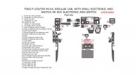 Ford F-250, F-550 1999, 2000, 2001, 2002, 2003, 2004, Regular Cab, With Small Electronic 4Wd Switch or W/o Electronic 4Wd Switch, Full Interior Kit, 34 Pcs.