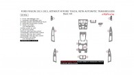 Ford Fusion 2013, 2014, 2015, Without MyFord Touch, With Automatic Transmission, Basic Interior Kit, 15 Pcs.