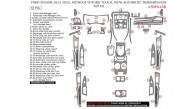 Ford Fusion 2013, 2014, 2015, Without MyFord Touch, With Automatic Transmission, Full Interior Kit, 61 Pcs.