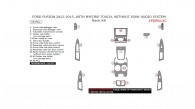 Ford Fusion 2013, 2014, 2015, With MyFord Touch, Without Sony Audio System, Basic Interior Kit, 16 Pcs.