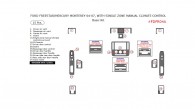 Ford Freestar / Mercury Monterey 2004, 2005, 2006, 2007, Basic Interior Kit With Single Zone Manual Climate Control, 15 Pcs