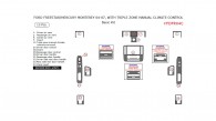 Ford Freestar / Mercury Monterey 2004, 2005, 2006, 2007, Basic Interior Kit With Triple Zone Manual Climate Control, 13 Pcs