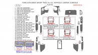 Ford Explorer Sport Trac 2001-2002, Full Interior Kit, Without Center Console Interior Kit, 25 Pcs.