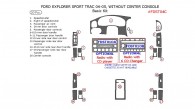 Ford Explorer Sport Trac 2004-2005, Basic Interior Kit, Without Center Console Interior Kit, 20 Pcs.