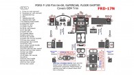 Ford F-150 2004, 2005, 2006, 2007, 2008, Interior Dash Kit, FX4, SuperCab, Floor Shifter, Covers OEM Trim, 50 Pcs.