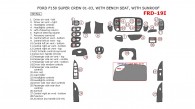 Ford F-150 Supercrew 2000, 2001, 2002, 2003, Interior Dash Kit, With Bench Seat, With Sunroof, 30 Pcs.
