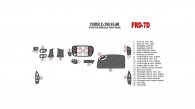 Ford F-150 1997-1998, Interior Dash Kit, Without Armrest With Glove Box, 21 Pcs.