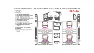 Ford Explorer / Mercury Monterey 1997, 1998, 1999, 2000, 2001, 4 Door, Full Interior Kit, With Trip Computer, 12 Pcs.
