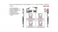 Ford Explorer / Mercury Monterey 1997, 1998, 1999, 2000, 2001, 4 Door, Basic Interior Kit, 9 Pcs.