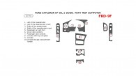 Ford Explorer / Mercury Monterey 1997, 1998, 1999, 2000, 2001, 2 Door, Full Interior Kit, With Trip Computer, 10 Pcs.