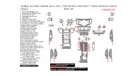 Honda Accord Sedan 2013, 2014, 2015, 2016, 2017, For Models Without 7-Inch Display Audio, Basic Interior Kit, 49 Pcs.