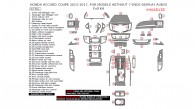 Honda Accord Coupe 2013, 2014, 2015, 2016, 2017, For Models Without 7-Inch Display Audio, Full Interior Kit, 62 Pcs.