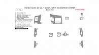 Honda Civic 2006, 2007, 2008, 2009, 2010, 2011, 4 Door, With Navigation System, Basic Interior Kit, 16 Pcs.