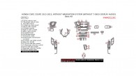 Honda Civic 2013, 2014, 2015, Without Navigation System (Without 7-Inch Display Audio), Basic Interior Kit (Coupe Only), 39 Pcs.