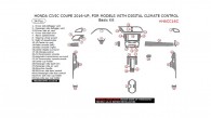 Honda Civic Coupe 2016, 2017, For Models With Digital Climate Control, Basic Interior Kit, 34 Pcs.