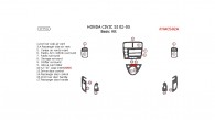 Honda Civic Si 2002, 2003, 2004, 2005, Basic Interior Kit, 17 Pcs.,