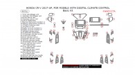 Honda CR-V 2017-2025, For Models With Digital Climate Control, Basic Interior Kit, 46 Pcs.