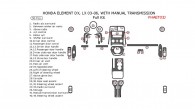 Honda Element 2003, 2004, 2005, 2006, DX LX, With Manual Transmission, Full Interior Kit, 36 Pcs.