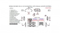 Honda Odyssey 2005, 2006, 2007, 2008, 2009, 2010, W/o Navigation, With Manual Climate Control, Basic Interior Kit, 29 Pcs.